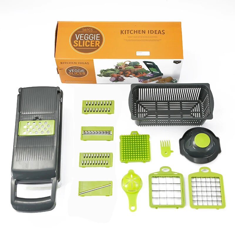 Picador Cortador Verduras Veggie Slicer 14 en 1